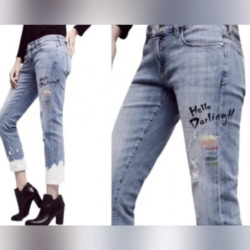 Pilcro Distressed Blue Jeans